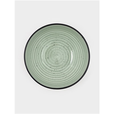 Набор тарелок глубоких Доляна Nature, 4 шт., d=19 см, керамика, зелёные