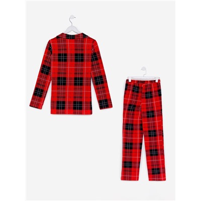 Пижама новогодняя женская (рубашка, брюки) KAFTAN Christmas, размер 48-50