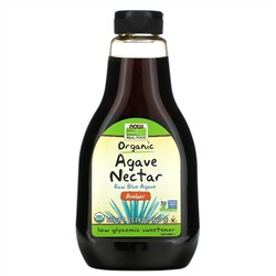 Now Foods, Real Food, нектар органической агавы, янтарь, 23,28 унций (660 г)