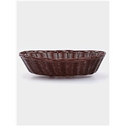 Корзинка для фруктов и хлеба Доляна «Шоко», 27×21×6 см, пластик, плетёная, коричневая