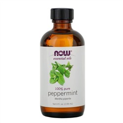 Now Foods, 100% эфирное масло мяты, 4 жидких унции (118 мл)
