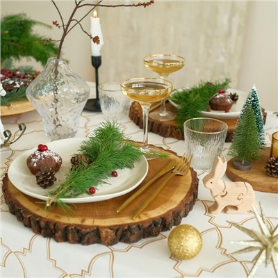 Скатерть новогодняя «Этель Winter robin» 144×220 см, 100% хлопок, саржа 190 г/м²