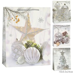 Пакет подарочный 18х24х8,5 / 107-1S /уп 12/720/Новый год