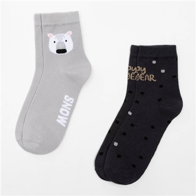 Носки женские новогодние KAFTAN Snow размер 36-40 (23-25 см), набор 2 пары