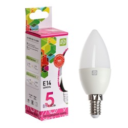 Лампа светодиодная ASD LED-СВЕЧА-standard, Е14, 5 Вт, 230 В, 6500 К, 450 Лм