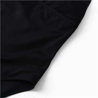 Купальник женский слитный с завязкой на шее, размер 50 (XL), чёрный