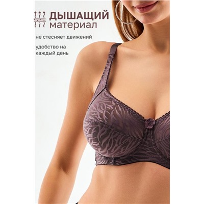 Бюстгальтер 21391 мягкий кружевной на косточках OIRO (Серый)
