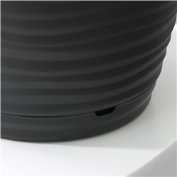 Горшок для цветов с поддоном Saffron, 5.4 л, d=22.4 см, h=20.5 см, пластиковый, серый