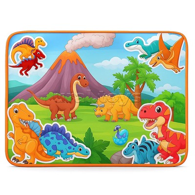 Коврик для рисования "Динозаврики" в коробке