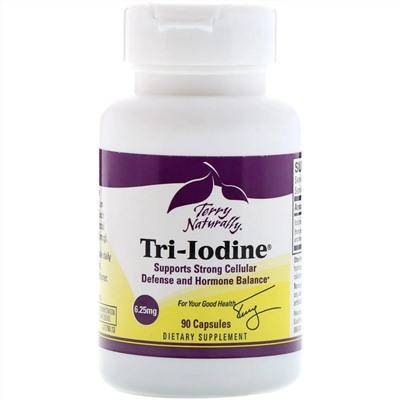Terry Naturally, Tri-Iodine, 6,25 мг, 90 капсул