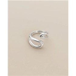 Кольцо с белым серебрением