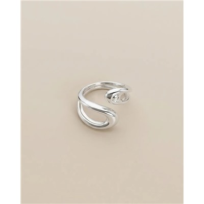 Кольцо с белым серебрением