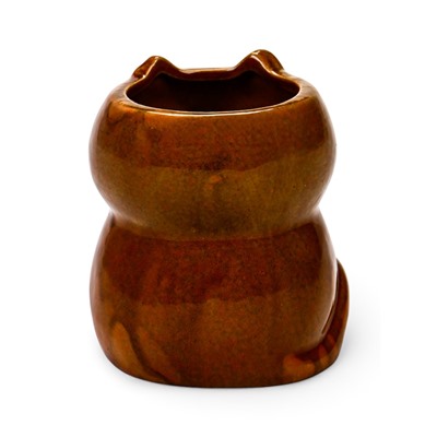 Декоративный горшок для цветов «Лисичка рыжая», керамический, 300 мл, 8×7.5×9.5 см, оранжевый