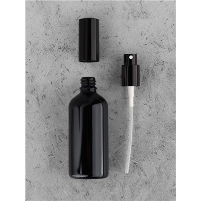 Флакон для парфюма, стеклянная, с распылителем Black, 100 мл, чёрный