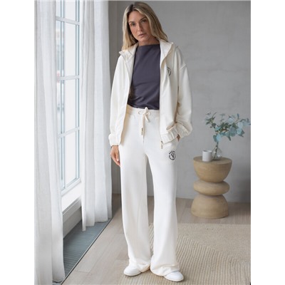 Прямые брюки из эластичного футера трехнитки