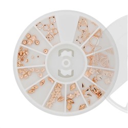 Nail Art Набор металлического декора для ногтей №17, розовое золото 15816
