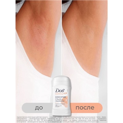 Дезодорант женский «Дав», гипоаллергенный, сенситив, 40 мл