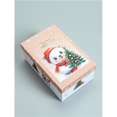 Набор подарочных новогодних коробок 10 в 1 «Новогодняя почта», 30×19×11.5 - 12×6.5×4 см