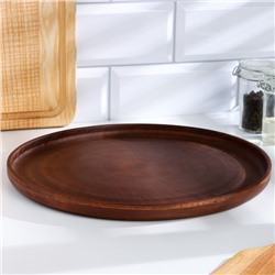 Блюдо для пиццы «Гладь‎‎», 28×2.5 см, красная глина