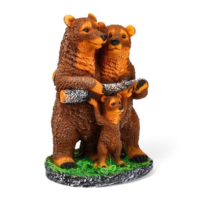 Садовая фигура из полистоуна «Мишки-семейка», 45×25×32 см