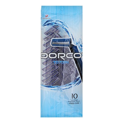 Станок для бритья одноразовый DORCO TD-708 (10 шт.) (аналог Жиллетт-2), TD 708-10P