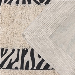 Коврик для дома Доляна «Зебра», 50×80 см, молочный