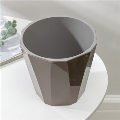 Кашпо для цветов со вставкой «Палермо», 1.8 л, коричневое