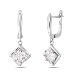 Серьги, куб.циркон., BY-6047