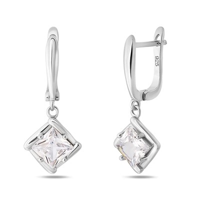 Серьги, куб.циркон., BY-6047