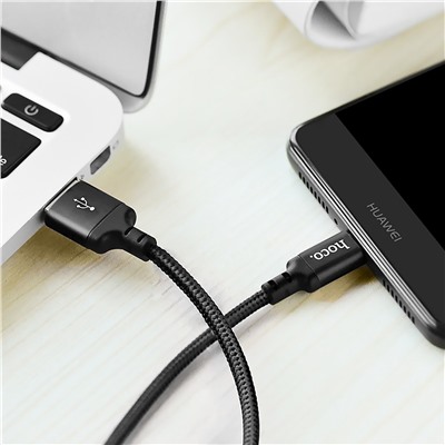 Кабель USB - Type-C Hoco X14 Times Speed 15W 200см 3A  (black)