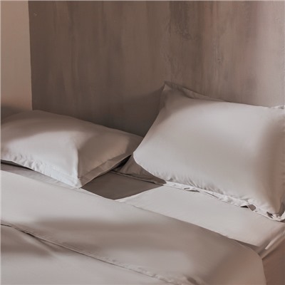 Простыня на резинке 1.5-спальная SL Home «Софт Мист», 140×200+30 см, сатин