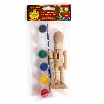 Роспись по дереву на новый год «Щелкунчик», набор для творчества