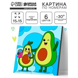 Картина по номерам «Авокадо с мороженым» 15×15 см