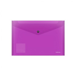 Папка с кнопкой  А4 140мкм 47043 Fizzy полупрозрачная ErichKrause