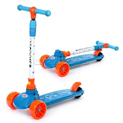 Самокат 3-х кол., зелёный, PU, ABEC 7, в коробке