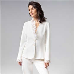 Жакет нарядный, Сидит идеально (молочный)