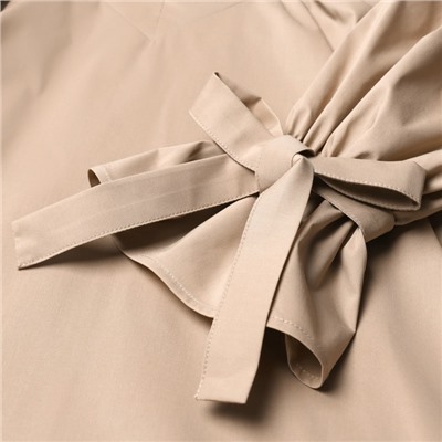 Блузка женская с лентами MIST, размер 44, бежевая