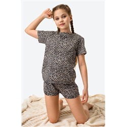 Хлопковая пижама для девочки с шортами Happyfox