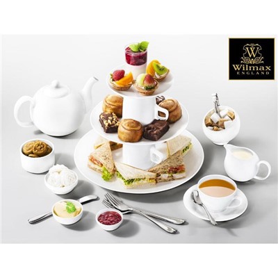 Тарелка фарфоровая обеденная с утолщённым краем Wilmax Olivia Pro, d=23 см, белая