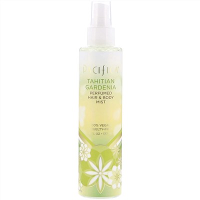 Pacifica, Tahitian Gardenia Perfumed Hair & Body Mist, 6 fl oz (177 ml)