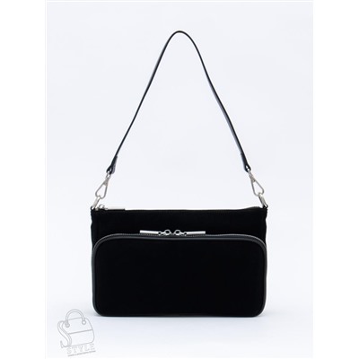 Сумка женская кожаная 8200PEF black Polina&Eiterou  в Новосибирске