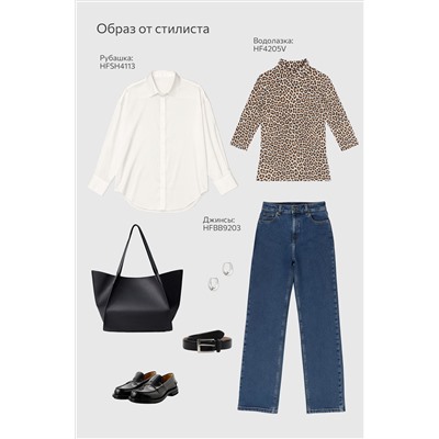 Женская водолазка из вискозы рукав 3/4 Happyfox