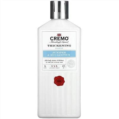 Cremo, Thickening Shampoo, No. 15, Juniper & Eucalyptus, 16 fl oz (473 ml)