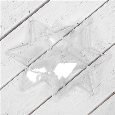 Заготовка - подвеска, раздельные части «Звезда 6-ти конечная», размер собранного: 4.3×10×10 см