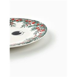 Тарелка плоская новогодняя «Снеговик Крош», d=20 см