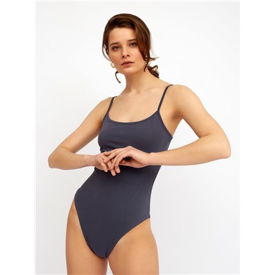 Боди женское MINAKU: Basic line графит, размер 46