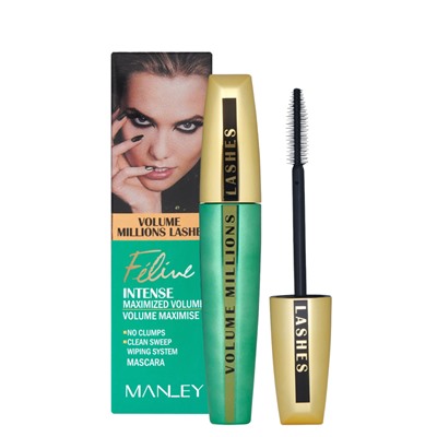 MANLEY Тушь для ресниц "Объем миллиона ресниц Feline Взгляд кошки", для объема и разделения