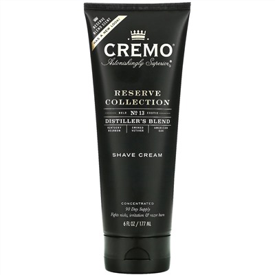Cremo, Reserve Collection Shave Cream, No. 13, Distiller's Blend, 6 fl oz (117 ml)