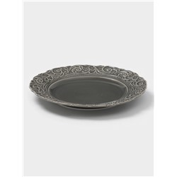 Тарелка обеденная WY Floral Laceware, d=25 см, фарфор, серая