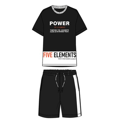 Комплект трикотажный для мальчиков: фуфайка (футболка), шорты